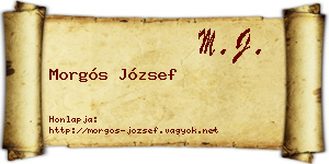 Morgós József névjegykártya