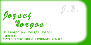 jozsef morgos business card
